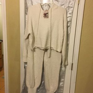 Fleece Comfy Jogger Set w/ hood